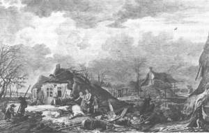 Afbeelding van de dijkdoorbraak