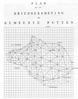 Plan van de driehoeksmeting der gemeente Putten